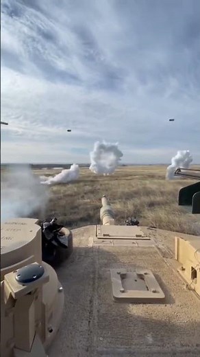 Abrams Using the M250 Smoke Launcher in Training