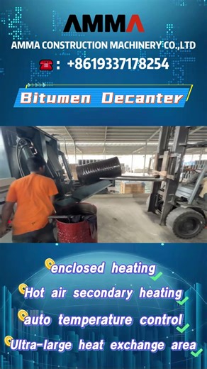 AMMA smart Bitumen Decanter brings a safety revolution with enclosed heating