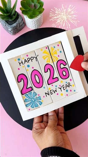 Magic Card 2026🥳🎉 Happy New Year Card 🎆❤️ #shorts #magiccard #diycard #youtubeshortsviral