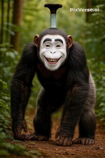 なんか燃えてる？#バカチン #シュール #pixverse