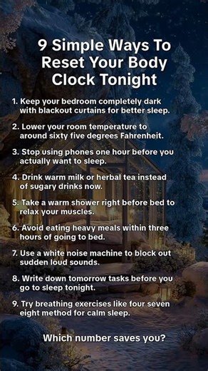 9 Simple Ways To Reset Your Body Clock Tonight
