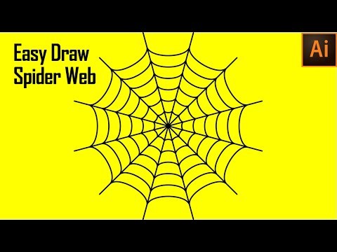 How to draw spider web in Adobe Illustrator | Illustrator tutorial | Vector art | Geometry Design