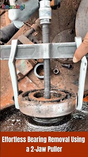 Amazing! Effortless Bearing Removal Using a 2-Jaw Puller #bearingremoval #tool #shorts