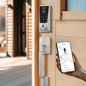 DESLOC D110 Plus with Handle Set Silver Smart Lock, Keyless Entry Door Lock