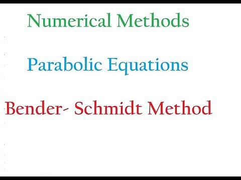 Numerical methods Parabolic Equations by Bender - Schmidt method