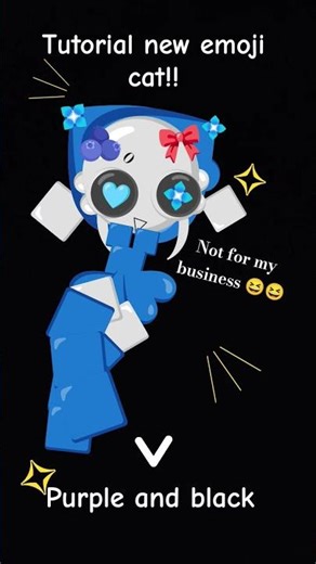 blue tutorial emoji cat @new tutorial emoji cat blue@