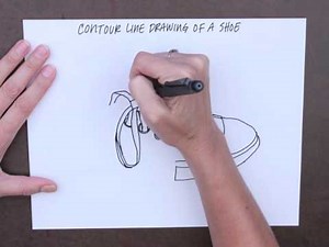 #9 Contour Line Drawing of a Shoe