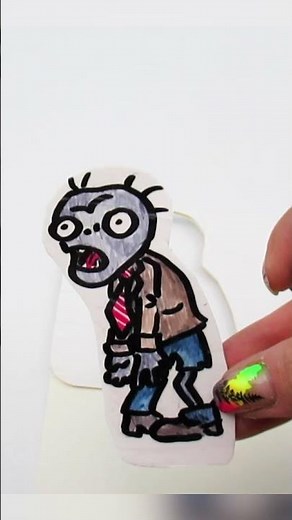 Plant vs Zombies - DIY Game. Crafts Idea #shorts