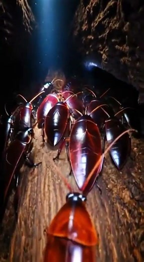 Tiny Camera on a Madagascar Hissing Cockroach Enters a Hidden Tunnel