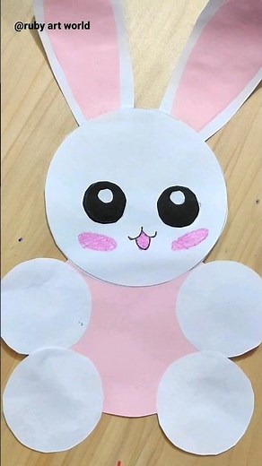DIY paper rabbit | easy paper craft‪@rubyartworld‬ #youtube #craft #diy #papercraft #rabbit