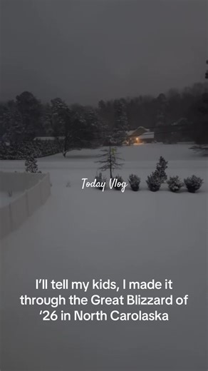 I’ll tell my kids, I made it through the Great Blizzard of ‘26 in North Carolaska #charlotte #clt #winter #snow #nc