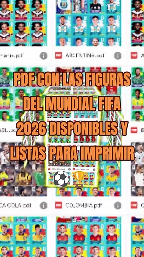 Figuras del Mundial FIFA 2026 en PDF listas para imprimir