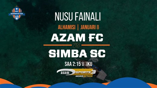 Azam Sports on Instagram: "#NMBMapinduziCup2026 MZIZIMA DERBY ZANZIBAR...!!! Hii ni nusu fainali ya kwanza.... Azam FC vs Simba SC kesho Jan 8 saa 2:15 usiku LIVE #AzamSports3HD Je, kisasi kitalipwa???? #MapinduziCup2026"