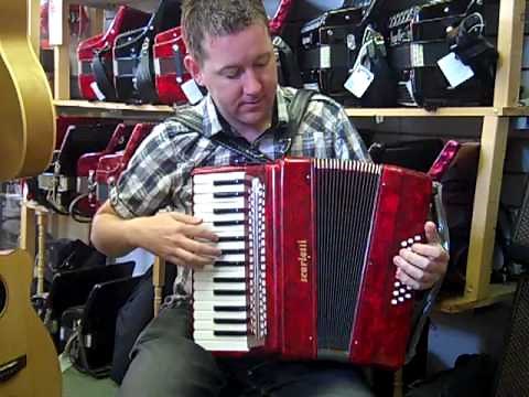 Mark plays a Scarlatti 24 Bass Accordion @ Hobgoblin Music Birmingham