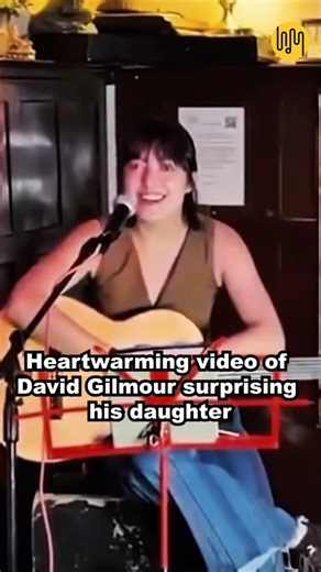 David Gilmour surprises his daughter at gig