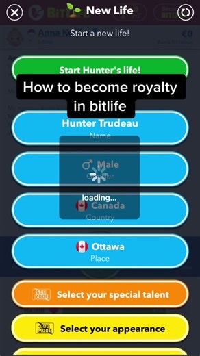 How to Become Royalty in Bitlife