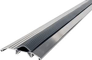 M-D Building Products 08102 3-3/4 in. x 3/4 in. x 36 in. Silver Aluminum and Vinyl Heavy-Duty Low-Profile Threshold