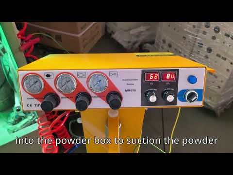 Electrostatic powder sprayer with quick color change