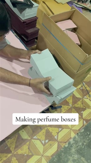 From Design to Packaging Making Perfume Boxes#fyp #perfume #business #handmade #gift