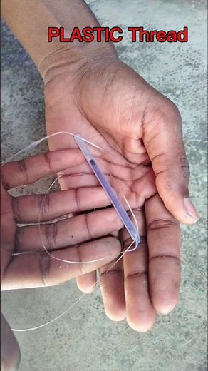 PLASTIC Thread making || make thread 🧵 with plastic