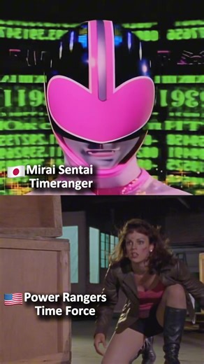 Time Pink (Yuri) (Time Ranger) Pink Time Force Ranger (Jen Scotts) (Power Rangers Time Force) Morphing comparison #timeranger #powerrangerstimeforce #powerrangers #supersentai #supersentaitiktok