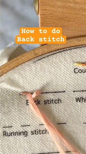 How to do back stitch #handembroiderytutorial #backstitch #howto