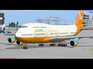 Orbit Airlines Boeing 747-400 Narita to Fiumicino Timelapse - Flight Simulator X