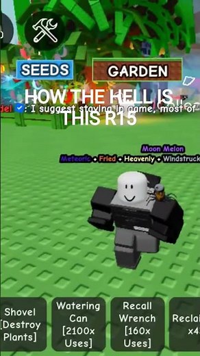 HOW GROW A GARDEN BECOME R15#growagarden#roblox