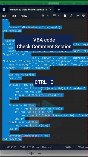 Convert Numbers to Words in Excel Automatically | Powerful VBA Trick #Excel #ExcelVBA #ExcelShorts