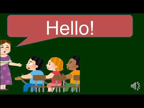 小３年 外国語活動Lesson1【英語であいさつ】（学習支援サイト ひろしまっ子学びの広場）