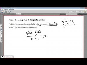 Finding the average rate of change of a function