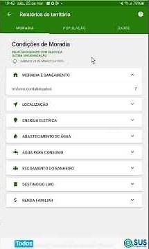 Aplicativo e-SUS Território, cidadãos por idade, condições de saúde ou moradia da sua microárea
