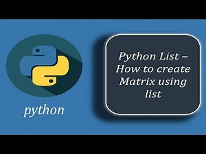 How to create a matrix using list