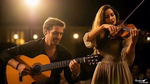 轻音乐《弗拉门戈吉他和小提琴浪漫之夜》Romantic Night – Relaxing Flamenco Guitar & Violin Instrument_哔哩哔哩_bilibili