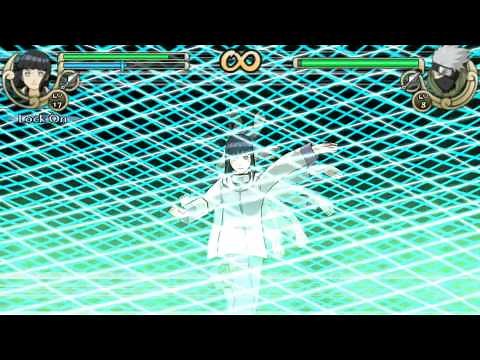 Naruto Ultimate Ninja Impact - Secret Technique - Hinata (Protective 8 Trigrams 64 Palms)