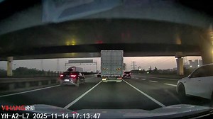 Multiple vehicle crash caught on dashcam in Jiangsu, China