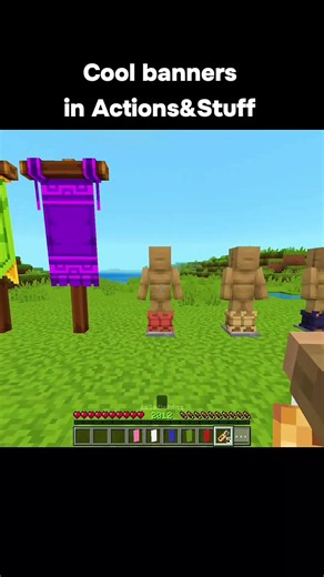 Cool banners in Actions & Stuff Minecraft Bedrock