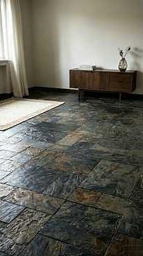 Slate Floor Transformation #BeforeAfter #Satisfying