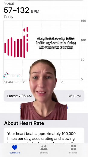 #greenscreen no wonder I'm so tired 😣 #heartrate #sleeptracker #tired