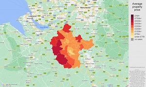 Crewe house prices in maps and graphs. August 2025