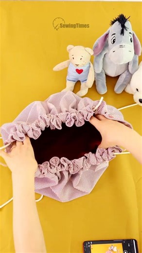 Circle Drawstring Bag - Check the original video! https://youtu.be/4IX79V3IQsc