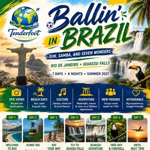 Ballin' in Brazil #adventuretravel #Brazil2027 #Tenderfoottravel