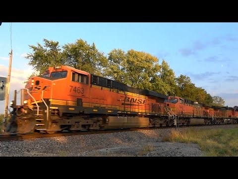 Nine BNSF Engines Lead a Freight, Colona, IL 10/2/25