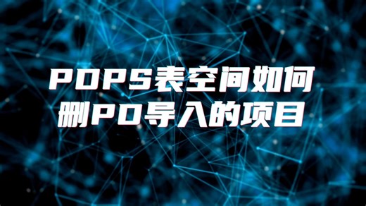 PDPS表空间如何删PD导入的项目