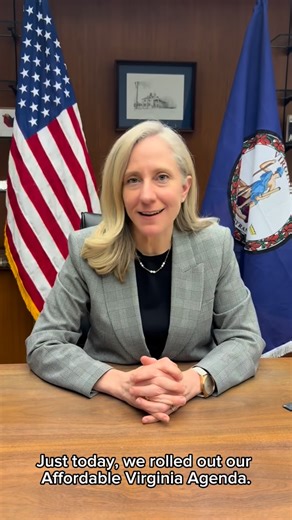 Abigail Spanberger on Instagram: "Virginia — I told you I would be laser-focused on making our Commonwealth more affordable. That work starts now."