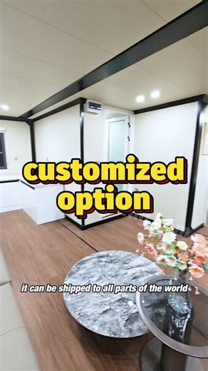 The double-wing expandable house can be customized from one room and one bathroom to multiple rooms.Floors,doors and windows,showers,kitchens,and air conditioners also provide customizable options. #sourcefactory #containerhouse #mobilehome #tinyhouse #prefabhouse #expandablehouse