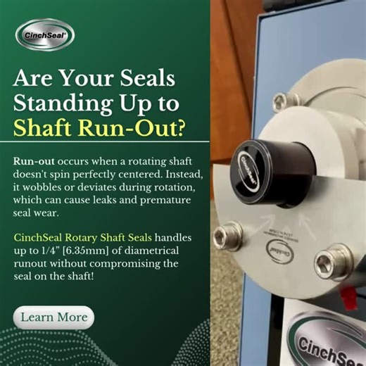 How to prevent seal failure due to runout in bulk processing | CinchSeal - Rotary Shaft Seal Manufacturer posted on the topic | LinkedIn