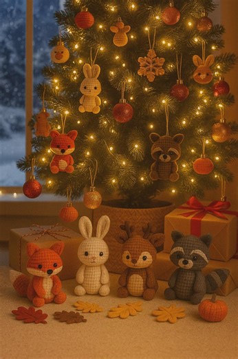 Woodland Animal Crochet Pattern Set: Fox, Bunny, Deer, Raccoon (digital Download) - Etsy