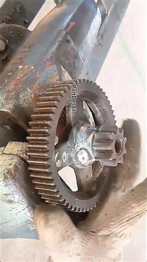 Welding gear part for transmission #detail #machine