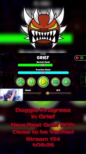 Geometry Dash Grief Progress Update at 80%